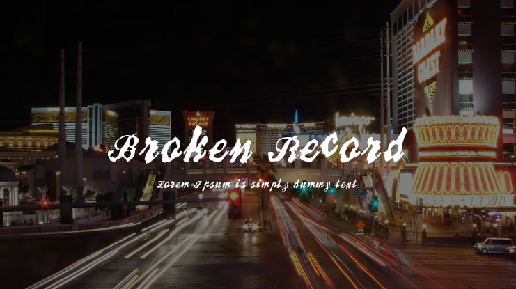 Broken Record Font