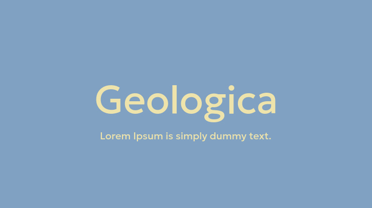 Geologica Font Family