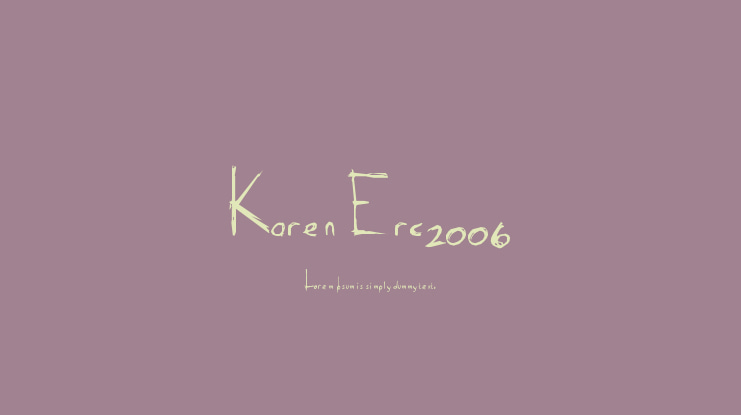 Karen Erc 2006 Font