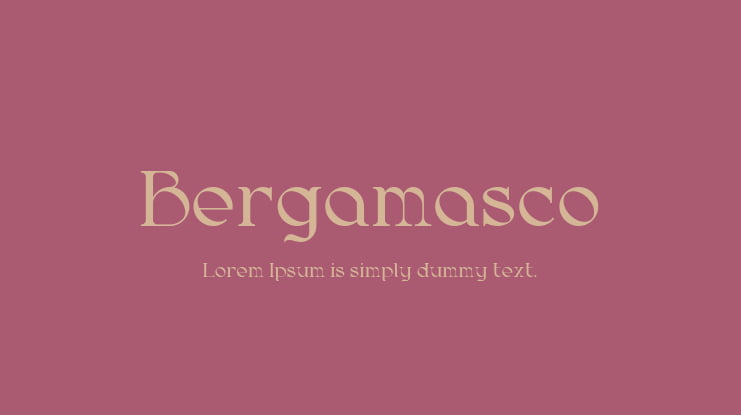 Bergamasco Font Family