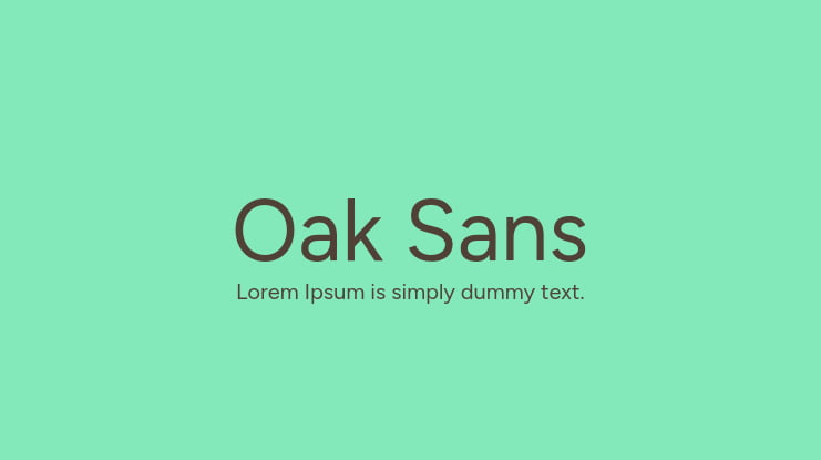 Oak Sans Font Family