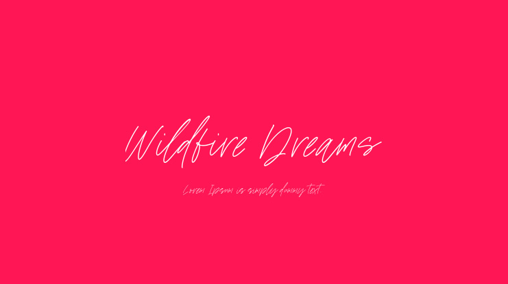 Wildfire Dreams Font