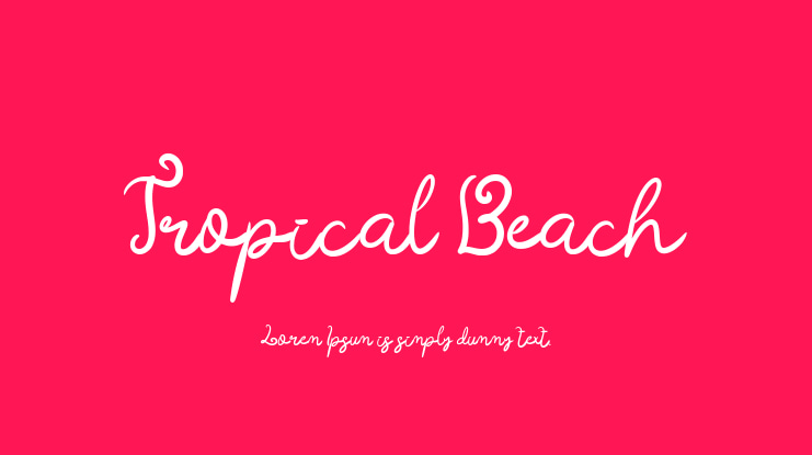 Tropical Beach Font