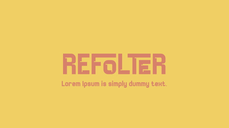 REFOLTER Font Family