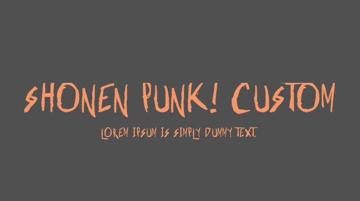 Shonen Punk! Custom Font Family
