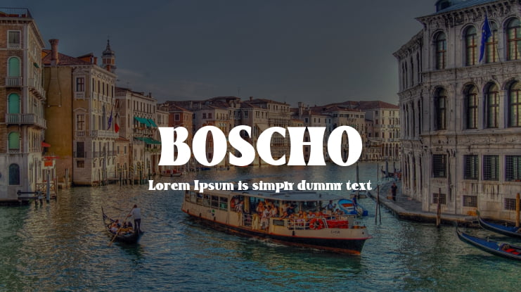 BOSCHO Font