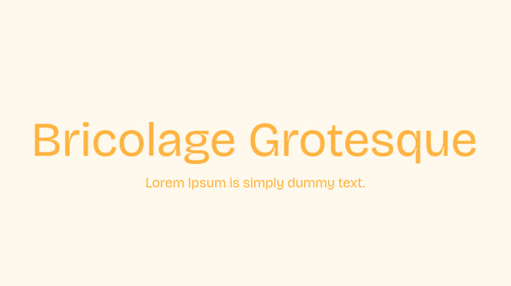 Bricolage Grotesque Font Family