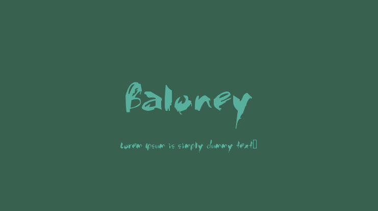 Baloney Font