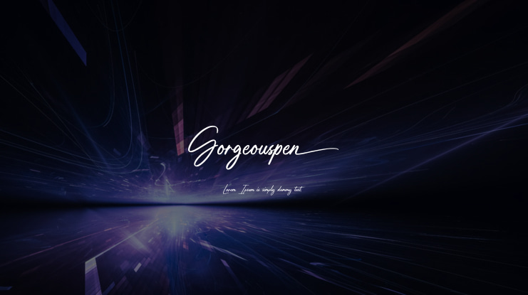 Gorgeouspen Font