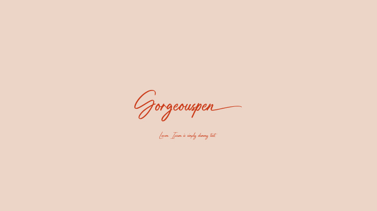 Gorgeouspen Font