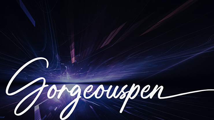 Gorgeouspen Font