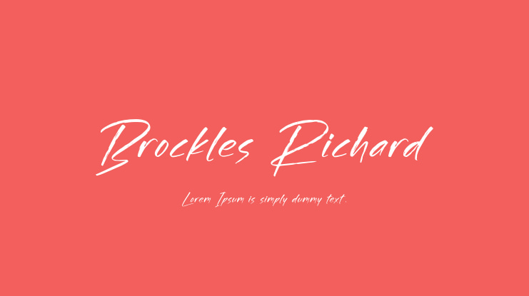 Brockles Richard Font Family