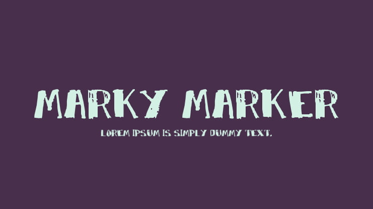 Marky Marker Font