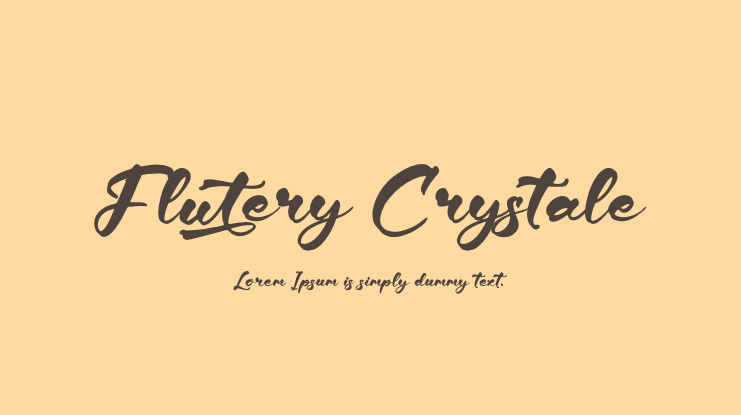 Flutery Crystale Font Family