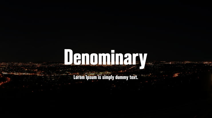 Denominary Font
