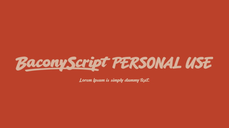 Bacony Script PERSONAL USE Font