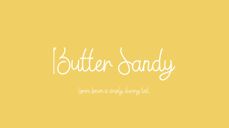 Butter Sandy Font