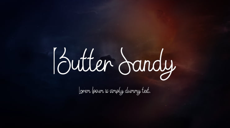 Butter Sandy Font