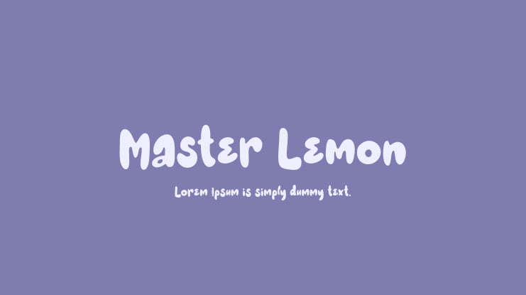 Master Lemon Font