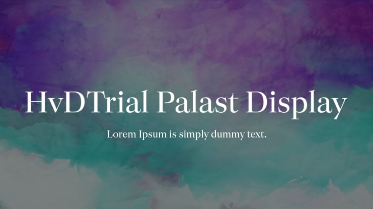 HvDTrial Palast Display Font Family
