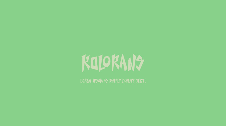 Kolorans Font Family