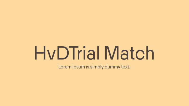 HvDTrial Match Font Family