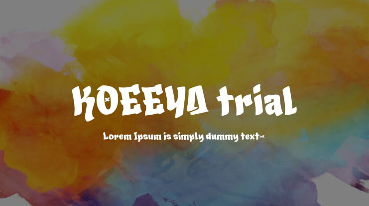 KOEEYA trial Font