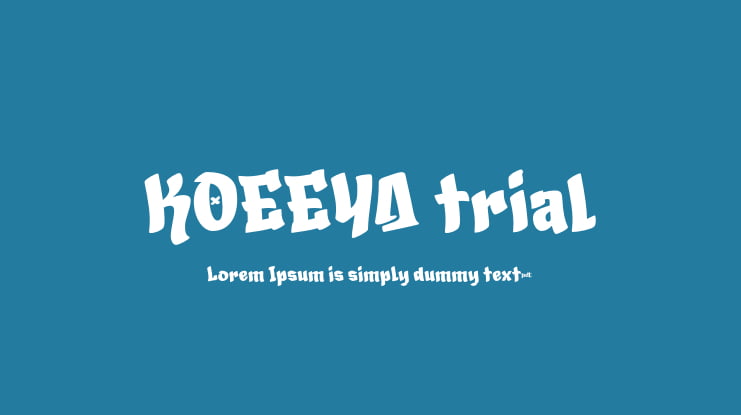 KOEEYA trial Font