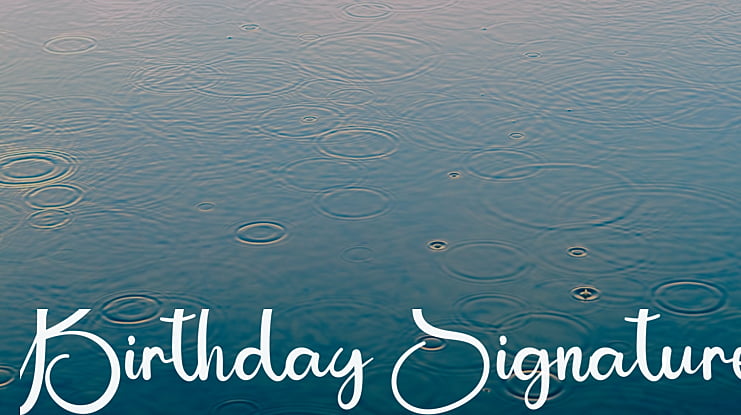 Birthday Signature Font