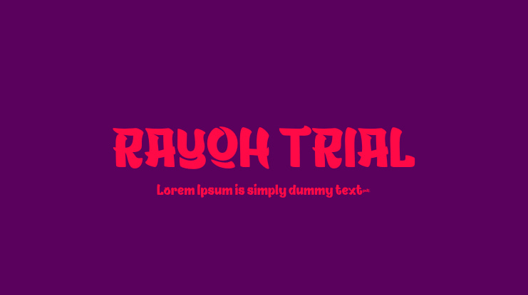 RAYOH TRIAL Font