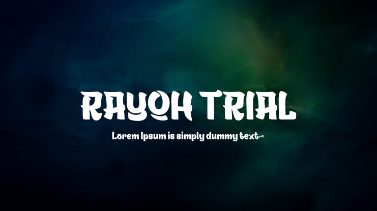 RAYOH TRIAL Font