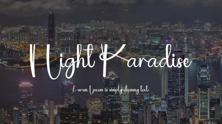 Night Paradise Font