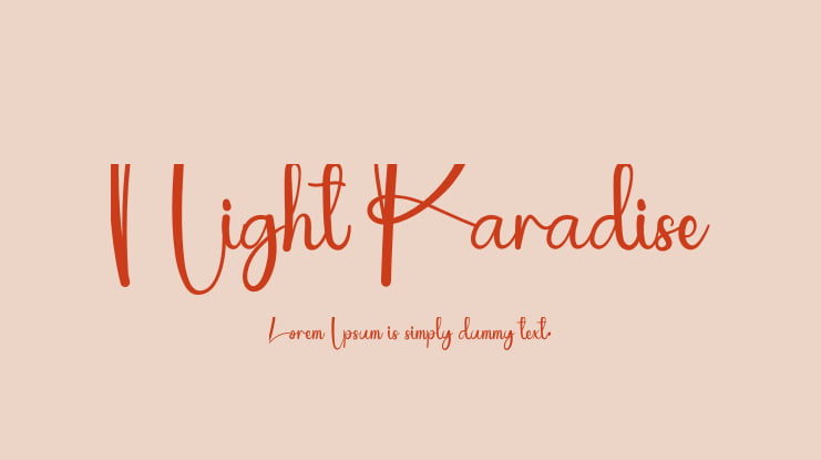 Night Paradise Font