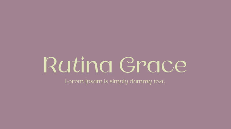 Rutina Grace Font