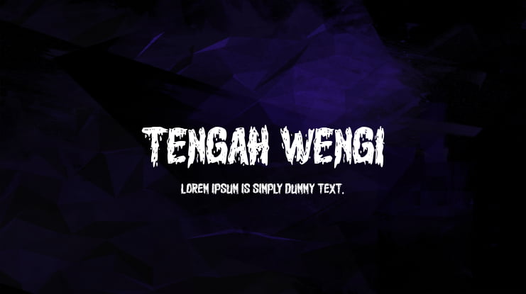 Tengah Wengi Font