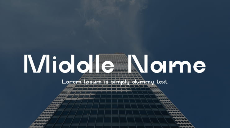 Middle Name Font