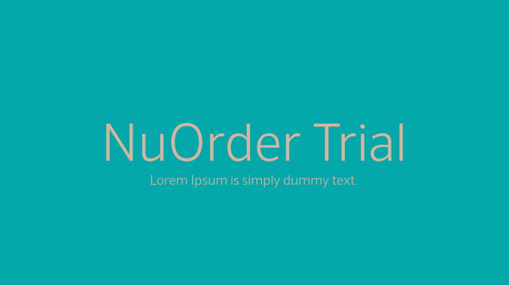 NuOrder Trial Font Family