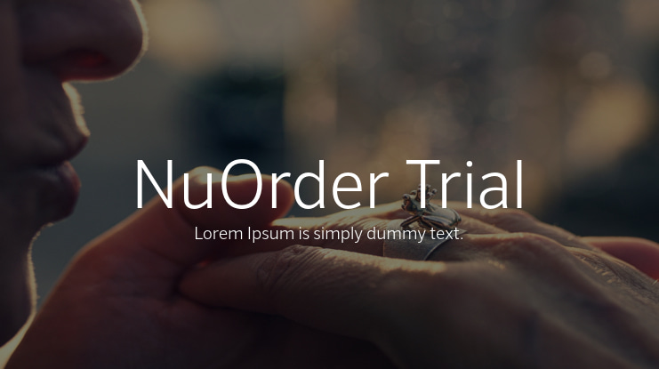 NuOrder Trial Font Family