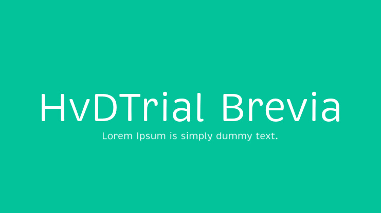 HvDTrial Brevia Font Family