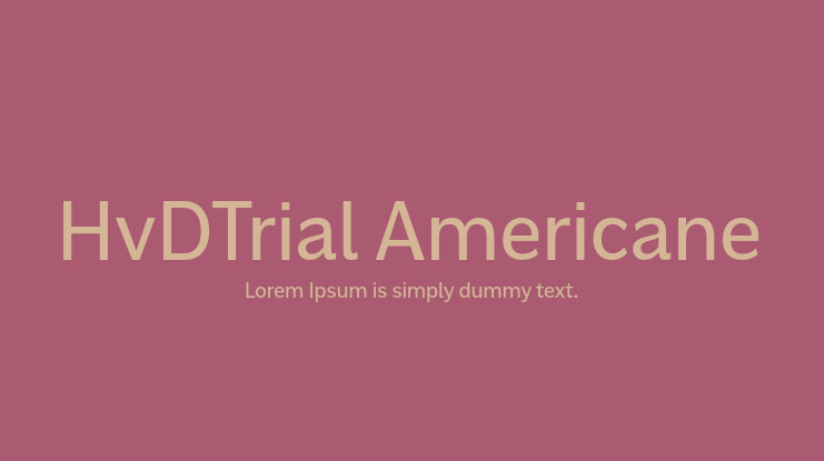 HvDTrial Americane Font Family