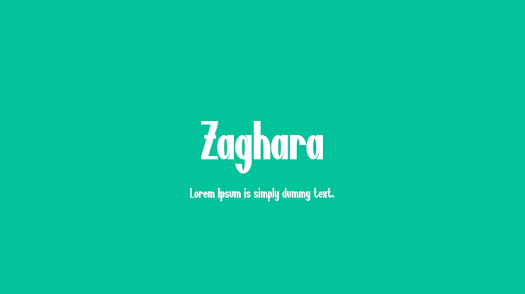 Zaghara Font