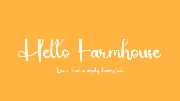 Hello Farmhouse Font