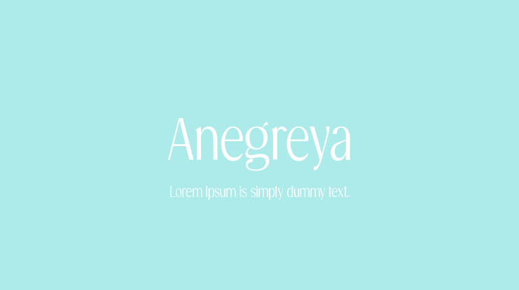 Anegreya Font Family