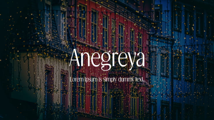 Anegreya Font Family