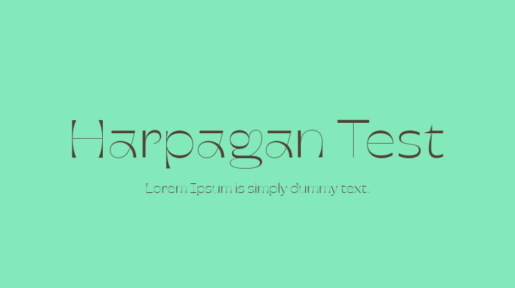 Harpagan Test Font Family