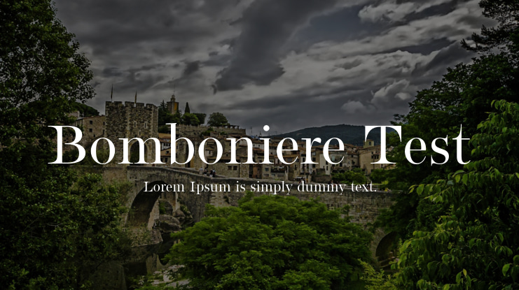 Bomboniere Test Font Family