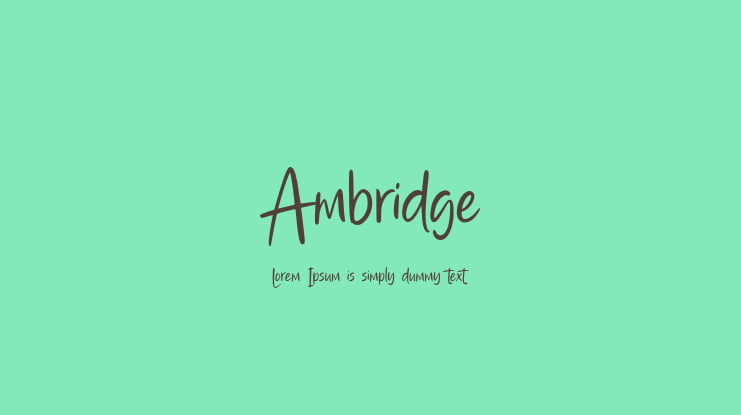 Ambridge Font