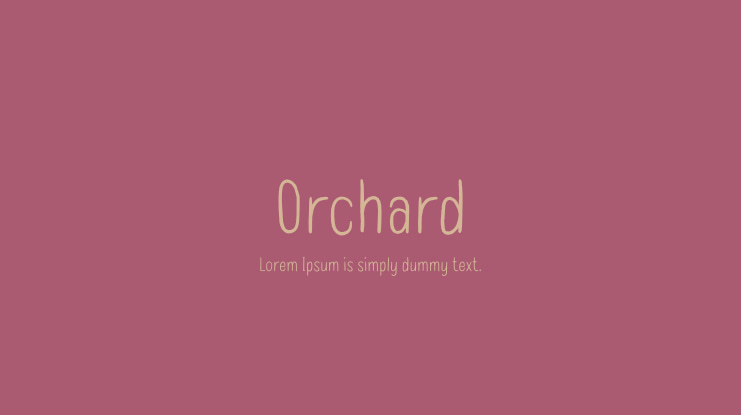 Orchard Font : Download Free for Desktop & Webfont