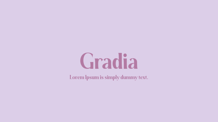 Gradia Font