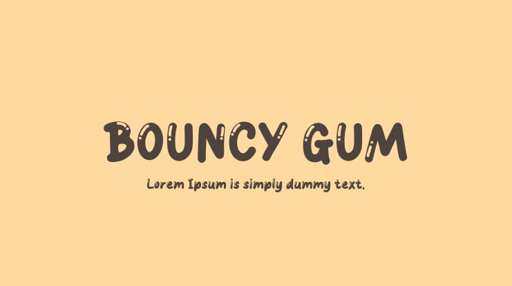 BOUNCY GUM Font